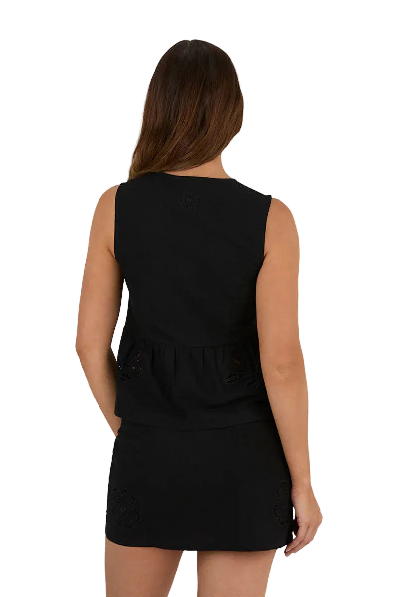 Ringers Western Womens Jynette Tie Front Top (225047RW) Black