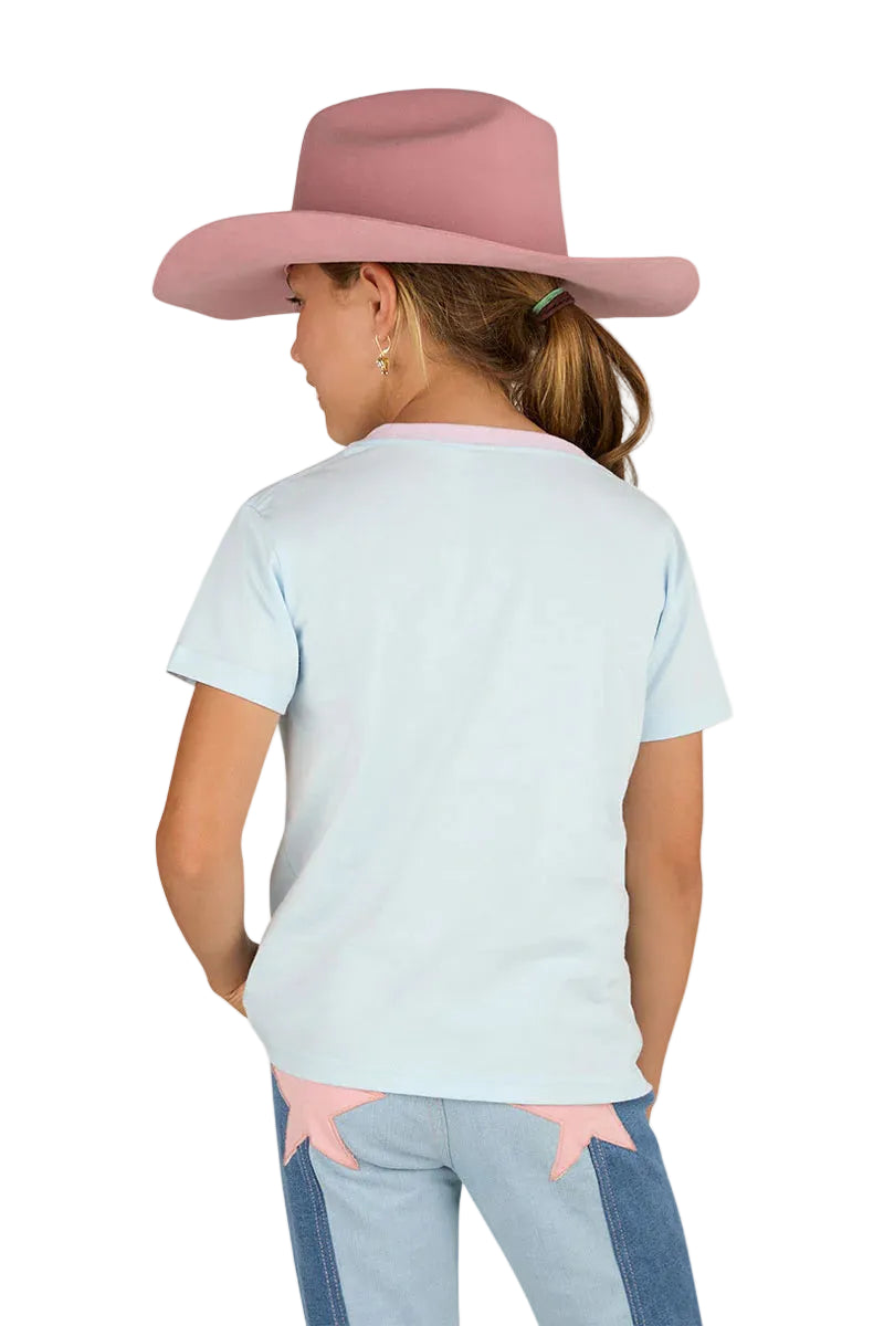 Ringers Western Girls Raised On Country Music Classic Fit S/S Tee (325005RW) Barely Blue