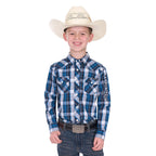 Wrangler Boys Tony Logo L/S Shirt (X6W3111483) Navy/Royal