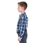 Wrangler Boys Tony Logo L/S Shirt (X6W3111483) Navy/Royal
