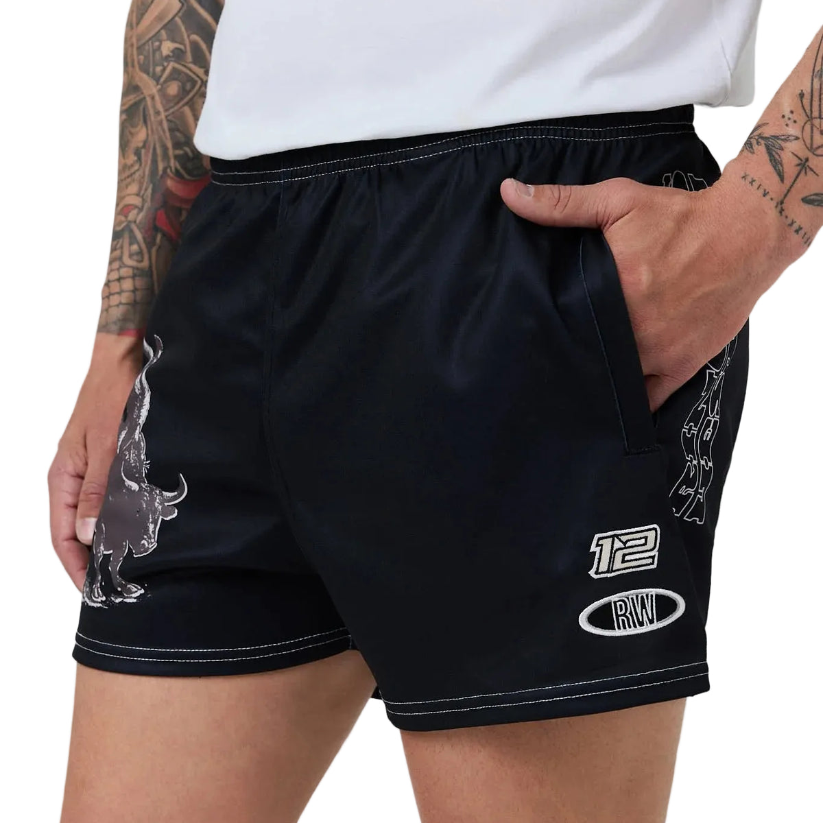 Ringers Western Unisex Dust Devil Unisex Footy Shorts (625109RW)  Black