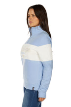 Bullzye Womens Kai 1/4 Zip Pullover (B6W2597531) Light Blue/Cream