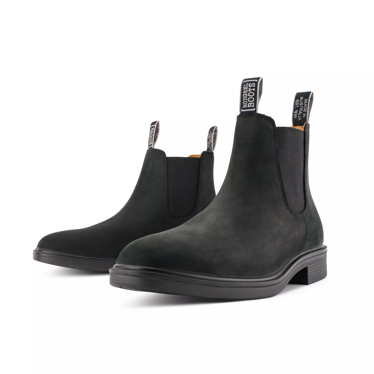 Mongrel Adults Nubuck Elastic Sided Riding Boots (805022) Black