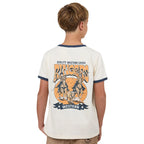 Child wearing a white t-shirt with a 'Ringers Western' graphic on the back, standing against a white background.