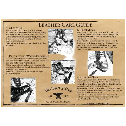 Artisan's Son Heritage Leather Care Kit - 7 Piece Set