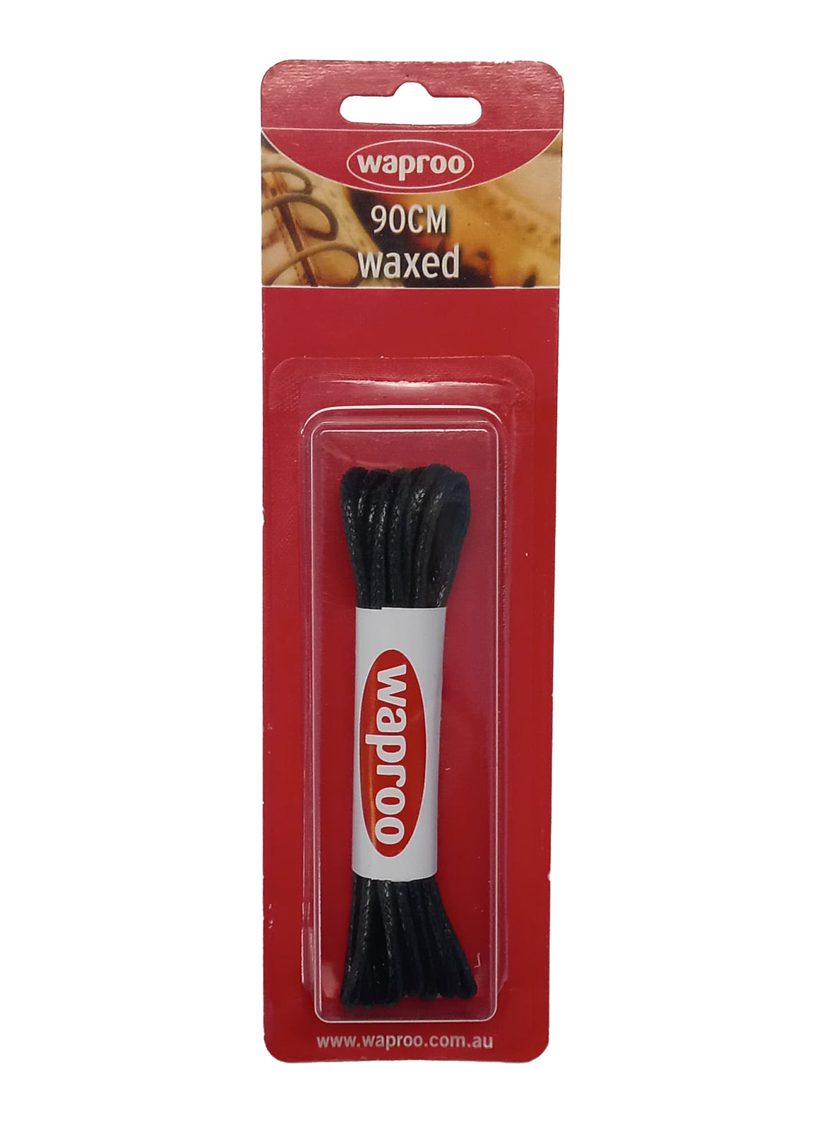 Waproo Waxed Shoe Laces 90cm (1301040) Black