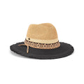 Avenel Hats Womens Bodhi Braided Raw Edge Fedora (61848) Black One Size