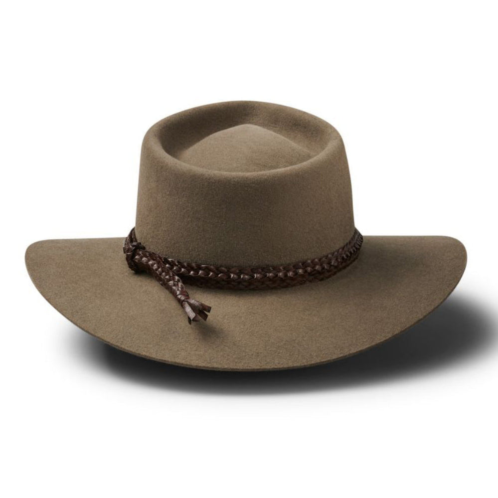 Akubra Brumby (65660) Acorn Fawn on a white background.
