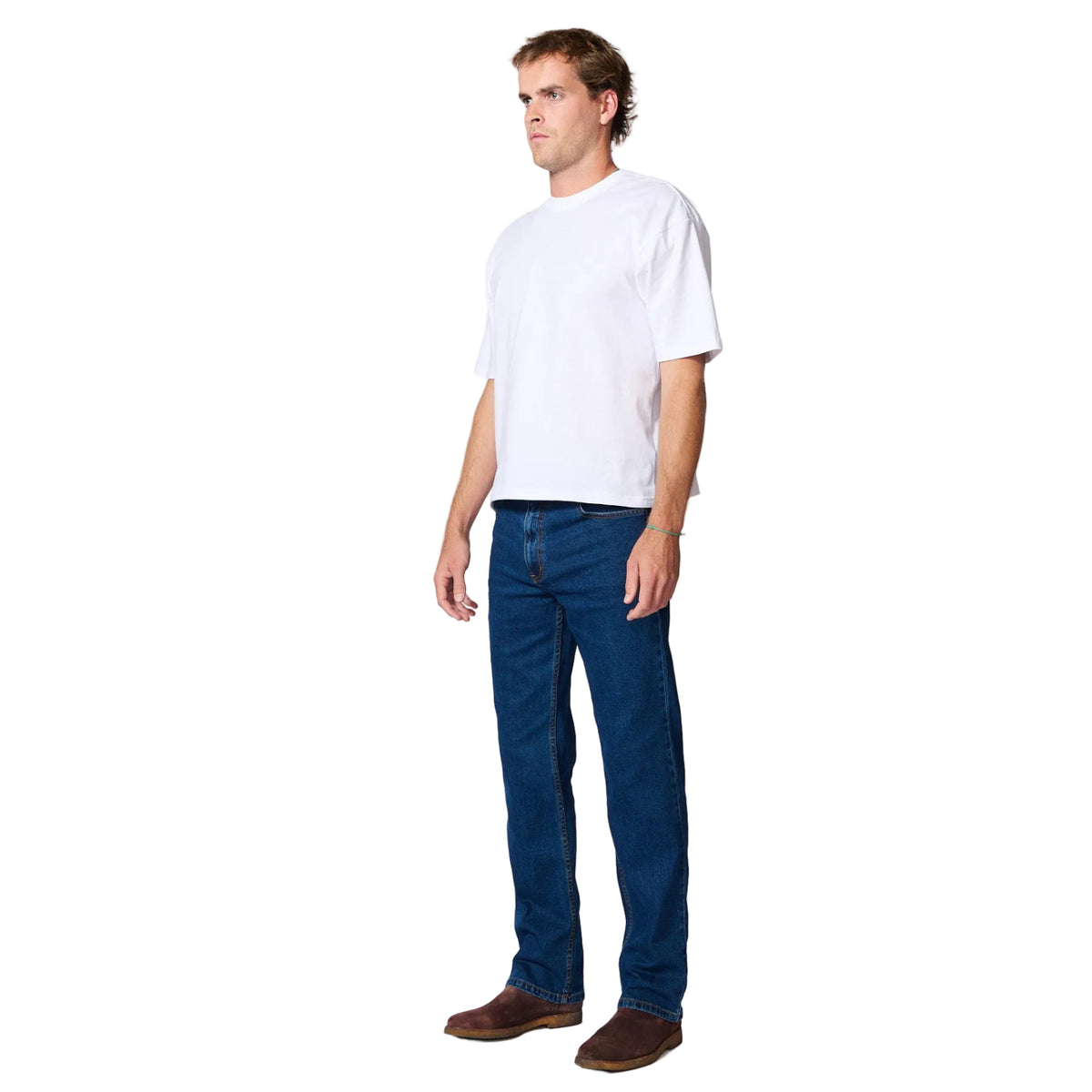 Amco Mens Stretch Straight Leg Jeans (J1198H) Stonewash