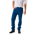 Amco Mens Stretch Straight Slim Leg Jeans (J1210H) Mid Stonewash