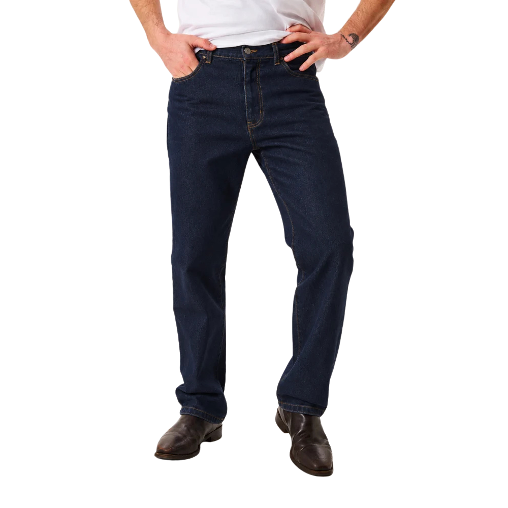 Amco Mens Stretch Straight Slim Leg Jeans (J1211H) Midnight