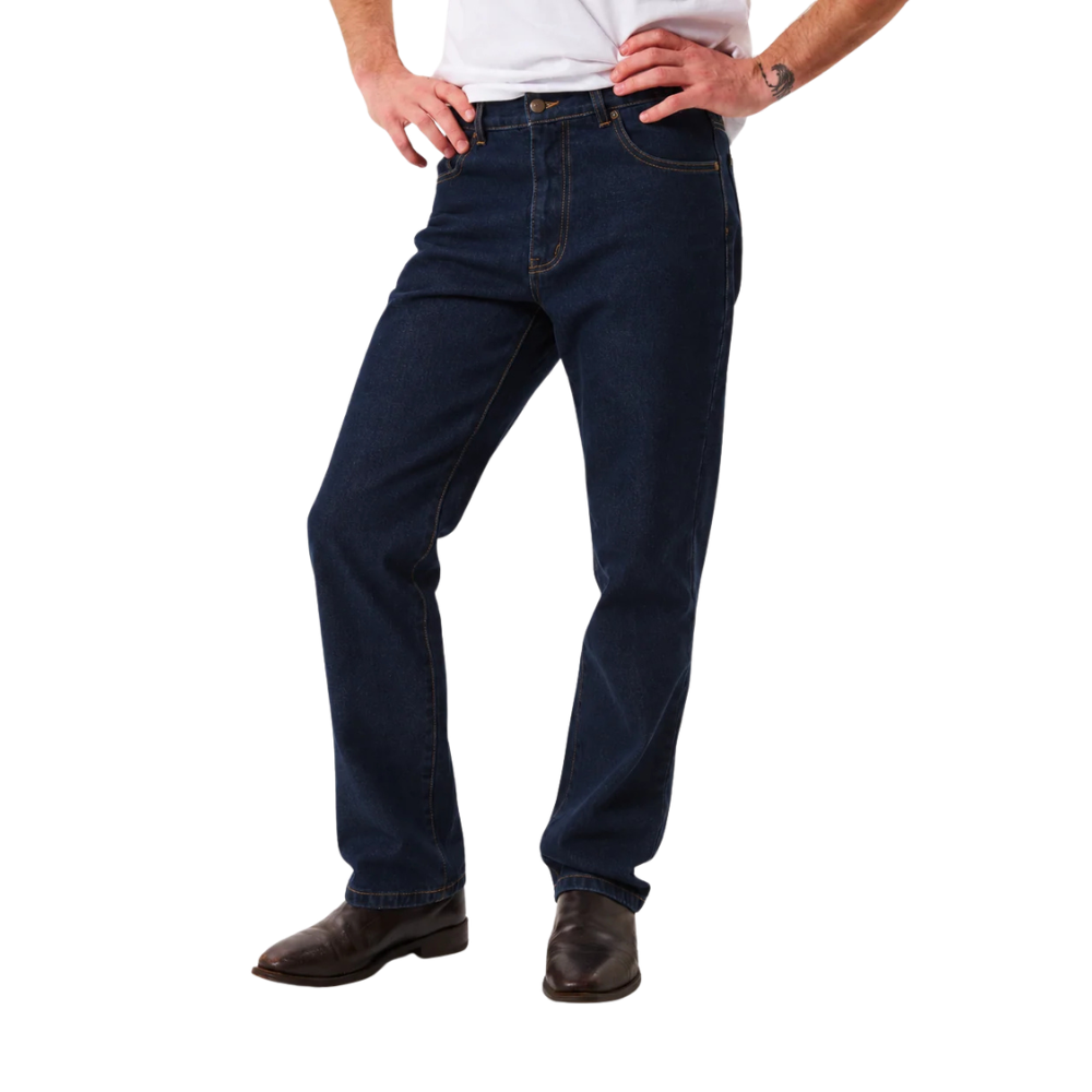 Amco Mens Stretch Straight Slim Leg Jeans (J1211H) Midnight
