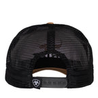 Ariat  Bull Horn Trucker Cap (AC2220) Black/Khaki