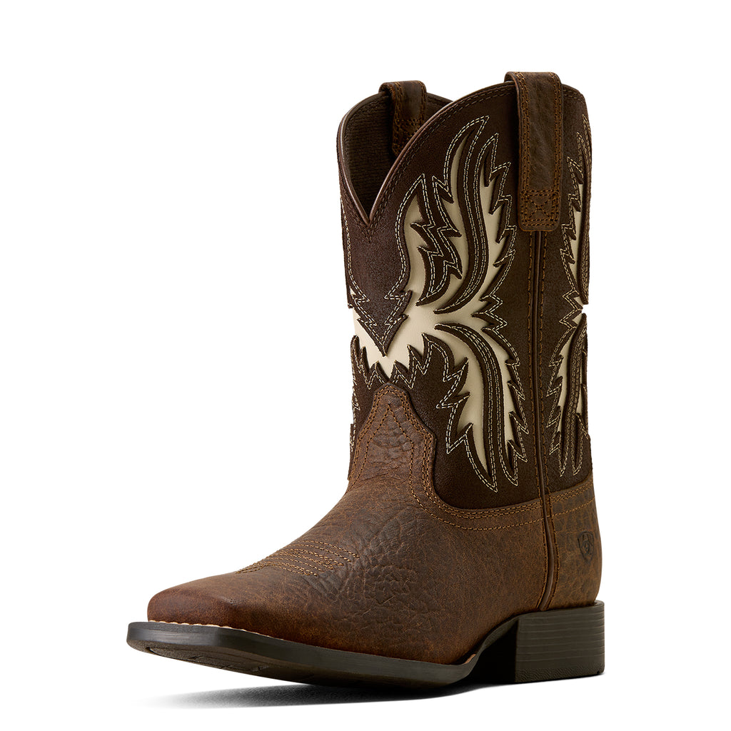 Ariat Childrens Driftwood Wide Square Toe Boots (10080273) Earth/Royal Chocolate