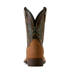 Ariat Childrens Hybrid Rancher Wide Square Toe Western Boots (10080428) Dusted Brown/Black