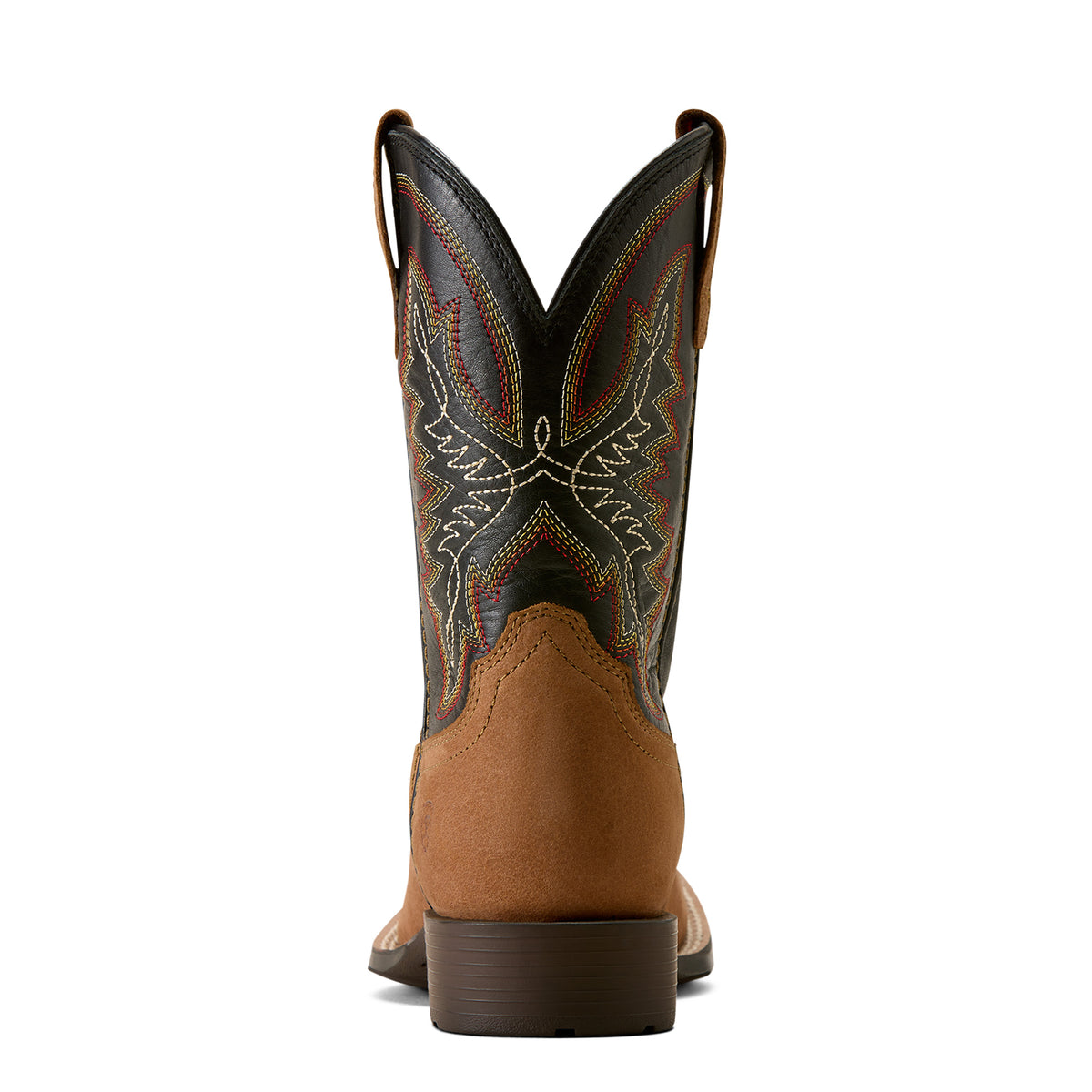 Ariat Childrens Hybrid Rancher Wide Square Toe Western Boots (10080428) Dusted Brown/Black