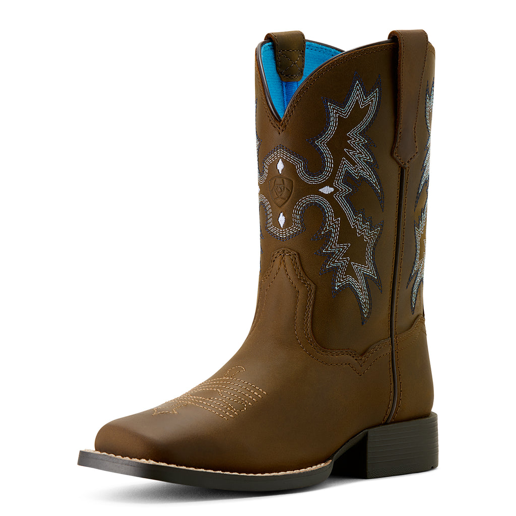 Ariat Childrens Tombstone Western Boots (10063834) Distressed Brown