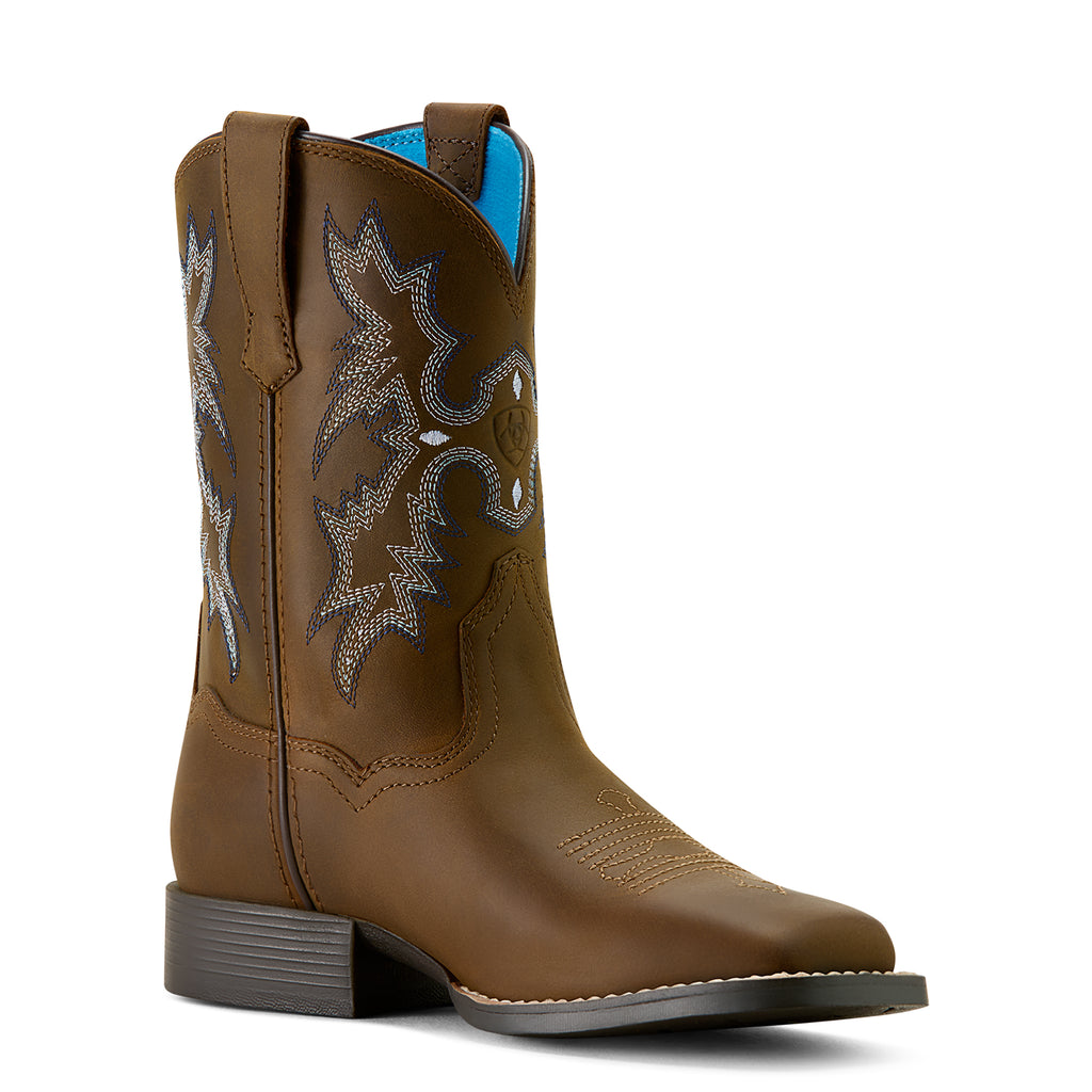 Ariat Childrens Tombstone Western Boots (10063834) Distressed Brown