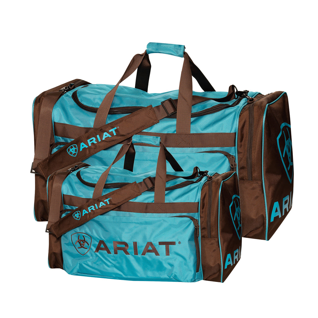 Turquoise Brown Ariat Gear Bags - Large and Junior