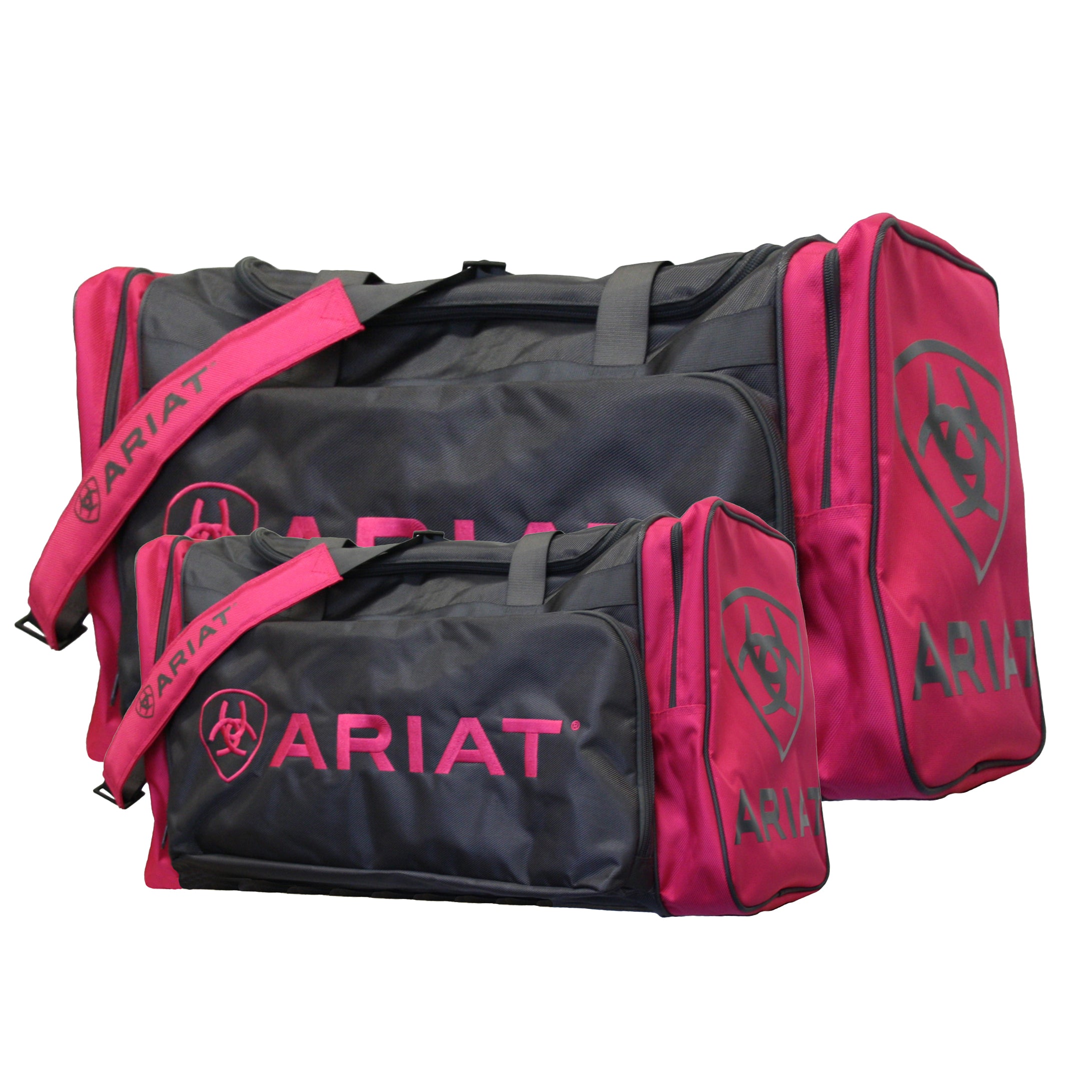 Pink Charcoal Ariat Gear Bags - Large and Junior