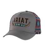 Ariat  Long Horn Trucker Cap (AC2218) Grey