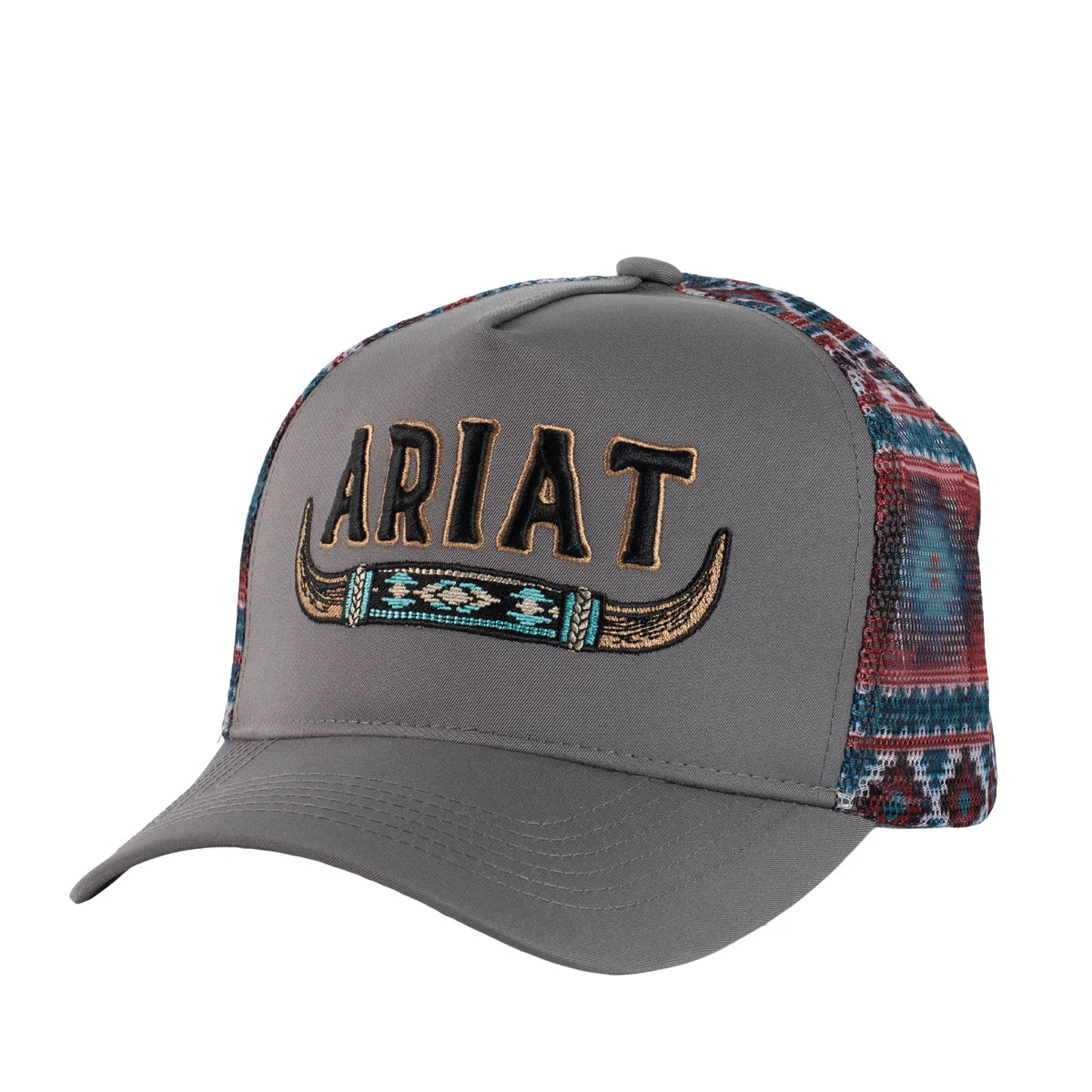 Ariat  Long Horn Trucker Cap (AC2218) Grey