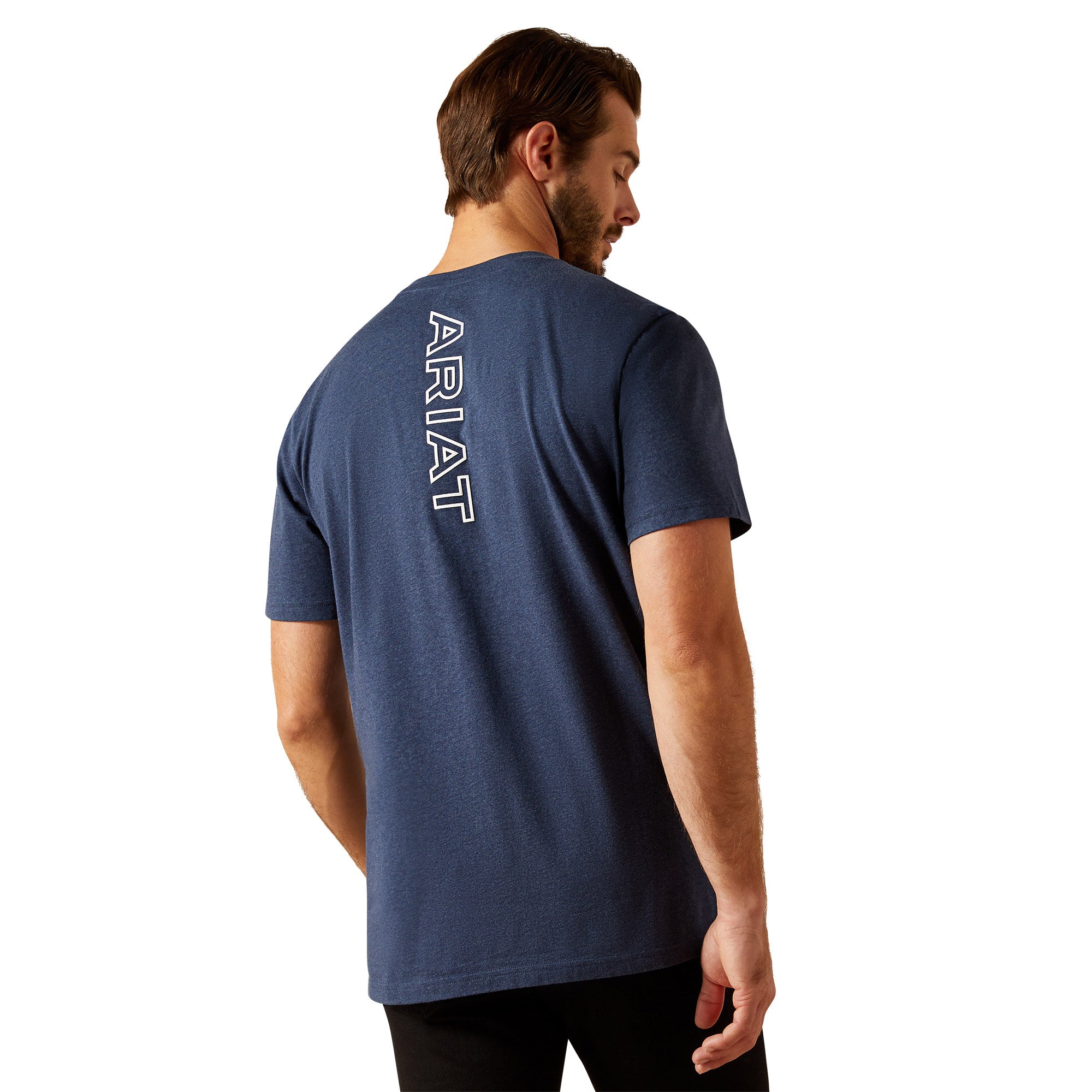 Ariat Mens BV Logo S/S Tee (10062564) Navy Heather