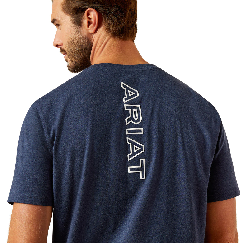 Ariat Mens BV Logo S/S Tee (10062564) Navy Heather
