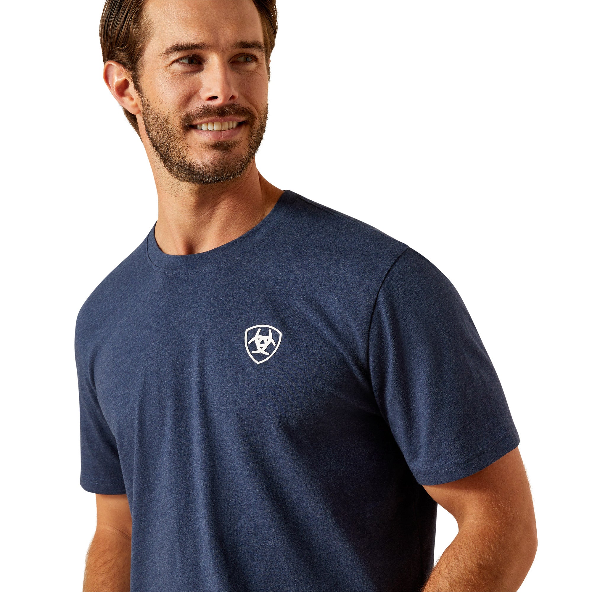 Ariat Mens BV Logo S/S Tee (10062564) Navy Heather