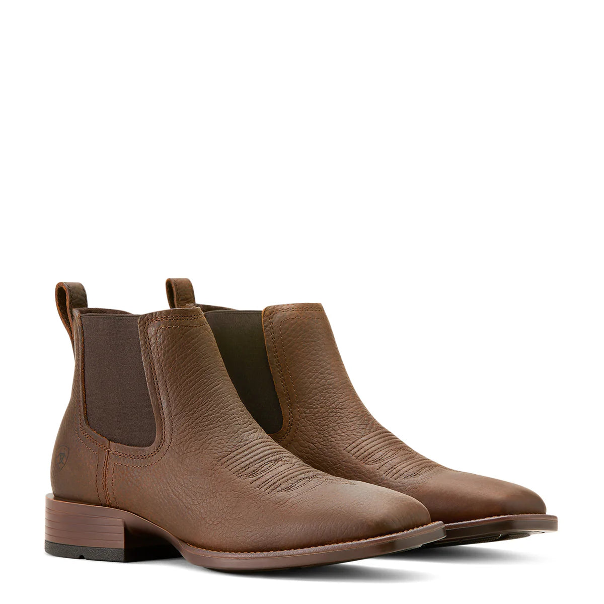 Ariat Mens Booker Ultra Western Boots (10053654) Brown Oiled Rowdy