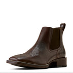 Ariat Mens Booker Wide Square Toe Chelsea Boots (10080415) Chocolate Chip 3- Front