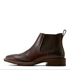 Ariat Mens Booker Wide Square Toe Chelsea Boots (10080415) Chocolate Chip