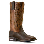 Ariat Mens Captivate Wide Square Toe Western Boots (10064044) Dark Brown/Peanut Butter