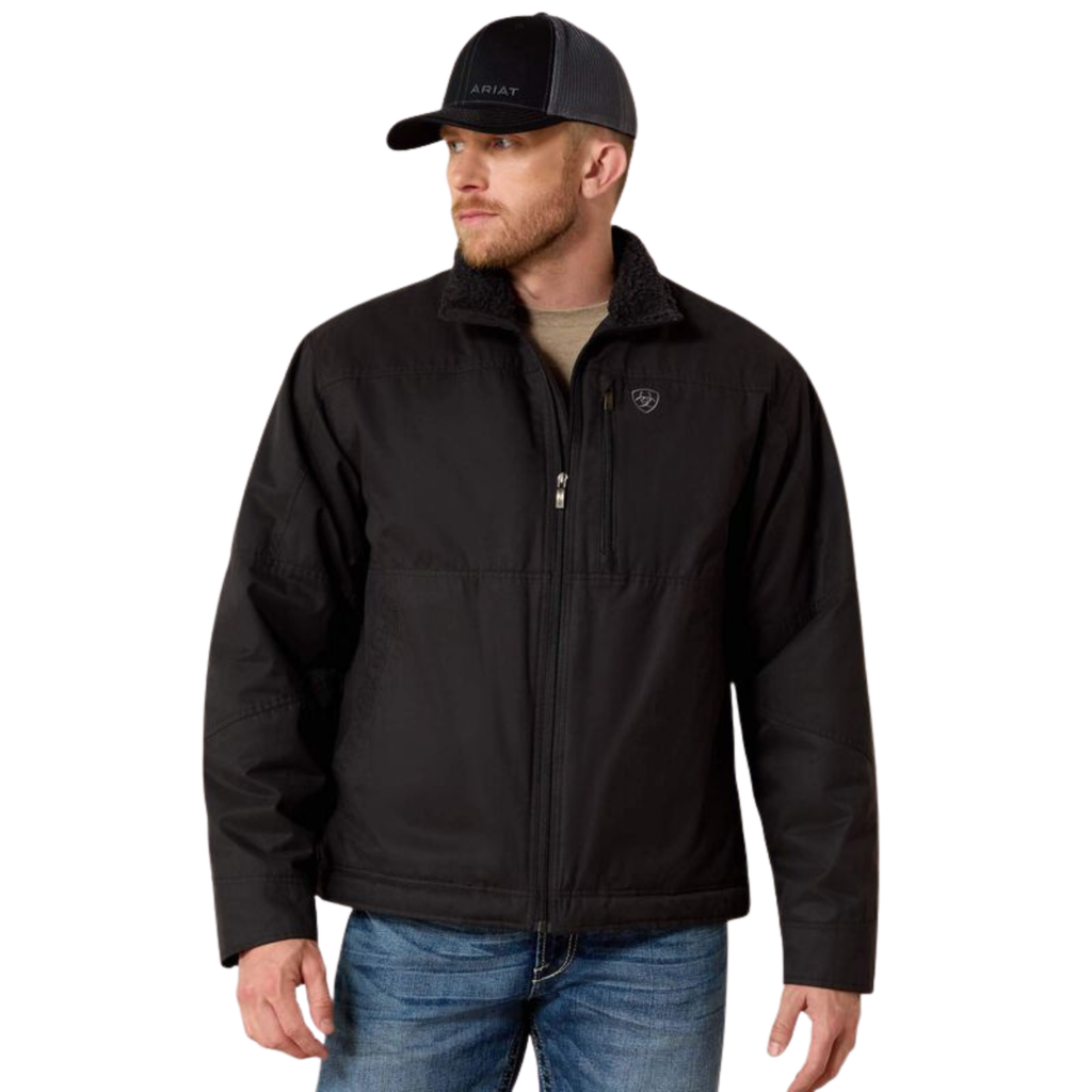 Ariat Mens Grizzly Canvas Insulated Jacket (10041631) Black