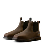 Ariat Mens Groundbreaker Chelsea H2O Wide Square Steel Toe Boots (10077102) Dark Brown