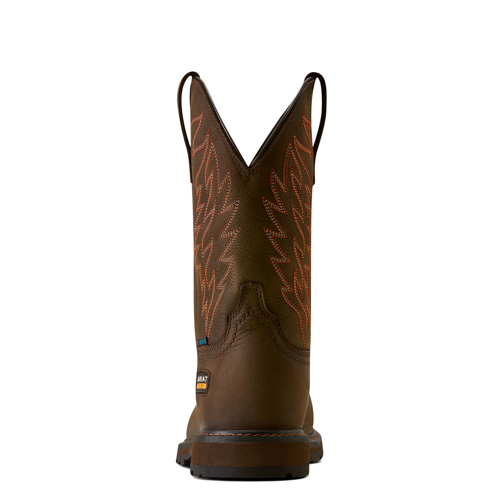 Ariat Mens Groundbreaker H2O Wide Square Steel Toe Boots (10077103) Dark Brown