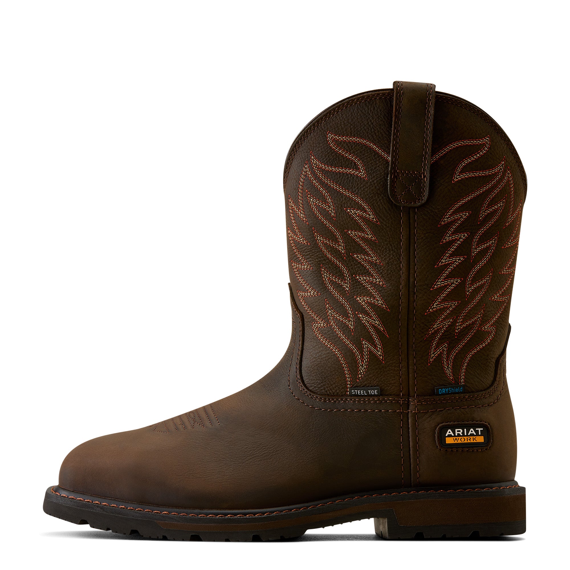 Ariat Mens Groundbreaker H2O Wide Square Steel Toe Boots (10077103) Dark Brown