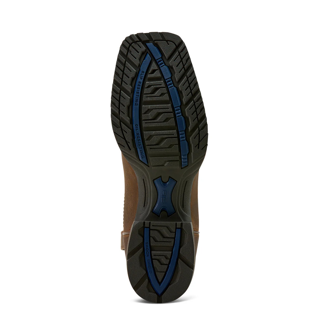 Ariat Mens Hybrid Ranchwork H2O Western Boots (10061232) Taupe/Dark Denim