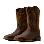 Ariat Mens Sport Riggs H2O Wide Square Toe Western Boots (10080269) Copper Kettle/Espresso Tan