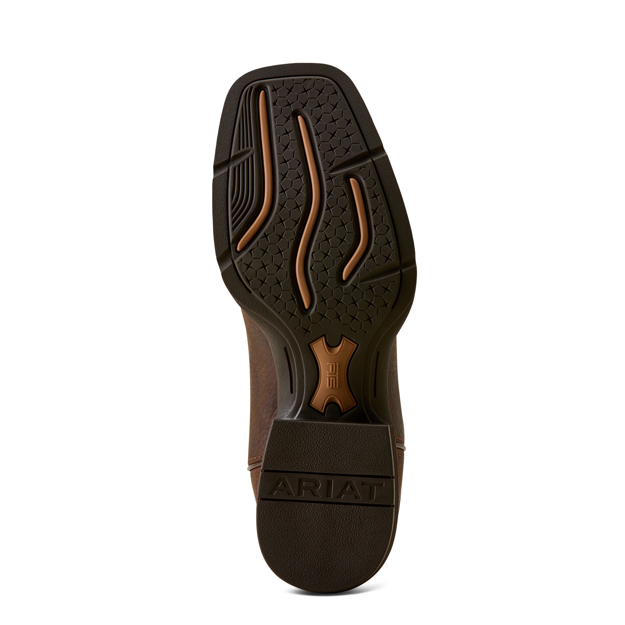 Ariat Mens Sport Riggs H2O Wide Square Toe Western Boots (10080269) Copper Kettle/Espresso Tan