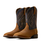 Ariat Mens Sport Riggs H2O Wide Square Toe Western Boots (10080270) Tanbark/Blue Nights