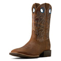 Ariat Mens Sport Sidebet Wide Square Toe Western Boots (10080413) Toasted Grain/Dark Tan