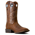 Ariat Mens Sport Sidebet Wide Square Toe Western Boots (10080413) Toasted Grain/Dark Tan