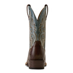 Ariat Mens Stonebrook Narrow Cutter Toe Western Boots (10080528) Java Edge/Baby Blue