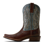 Ariat Mens Stonebrook Narrow Cutter Toe Western Boots (10080528) Java Edge/Baby Blue