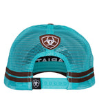 Ariat  Stacked Logo Trucker Cap (AC2221) Brown/Turquoise