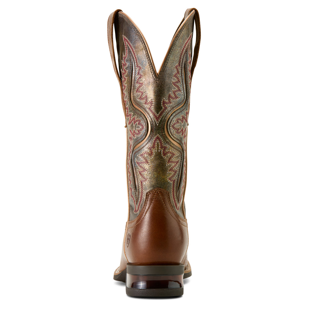 Ariat Womens Captivate Wide Square Toe Western Boots (10063894) Dark Tan/Titanium