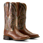 Ariat Womens Captivate Wide Square Toe Western Boots (10063894) Dark Tan/Titanium