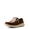 Ariat Womens Hilo Slip On Shoes (10080390) Coffee Bean Suede/Speckled Cow Print