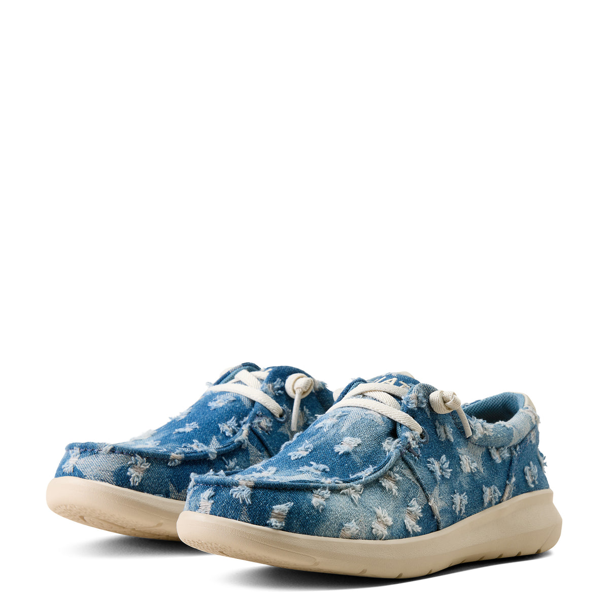 Ariat Womens Hilo Slip On Shoes (10080569) Denim Stars
